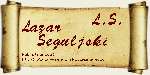 Lazar Šeguljski vizit kartica